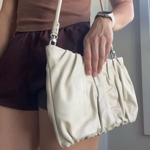 STAUD | Large Bean Bag Crossbody in White